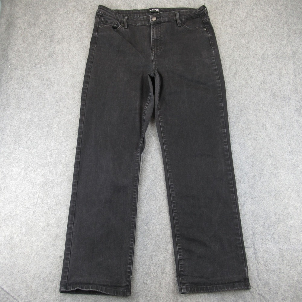 Buffalo David‎ Bitton Alyssa High Rise Straight Leg Jeans Black Womens 12/32